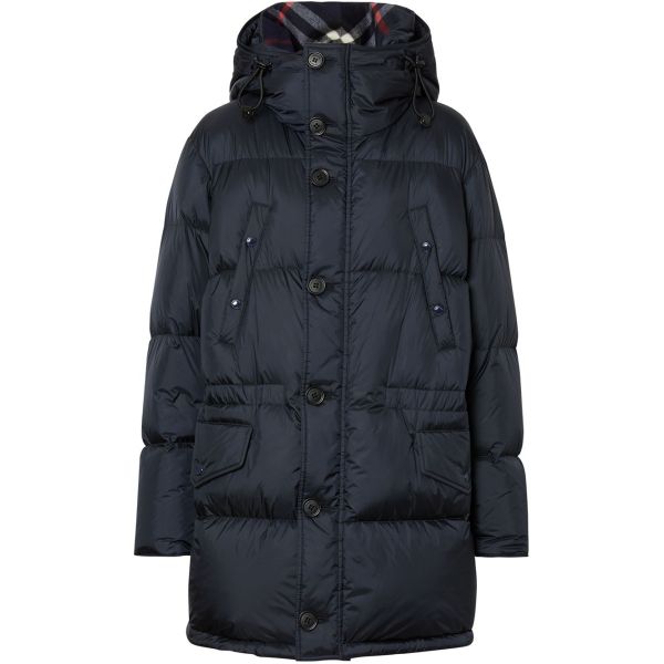 Logo Detail Hooded Puffer Coat