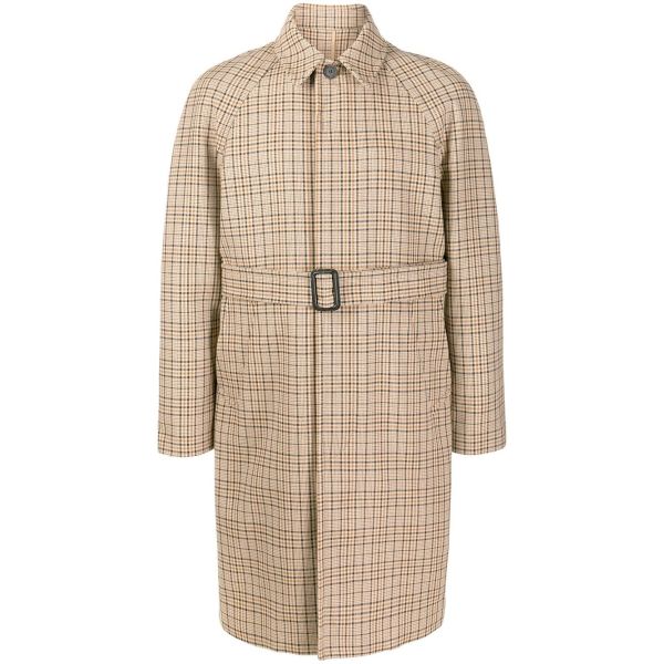 Checked Trench Coat