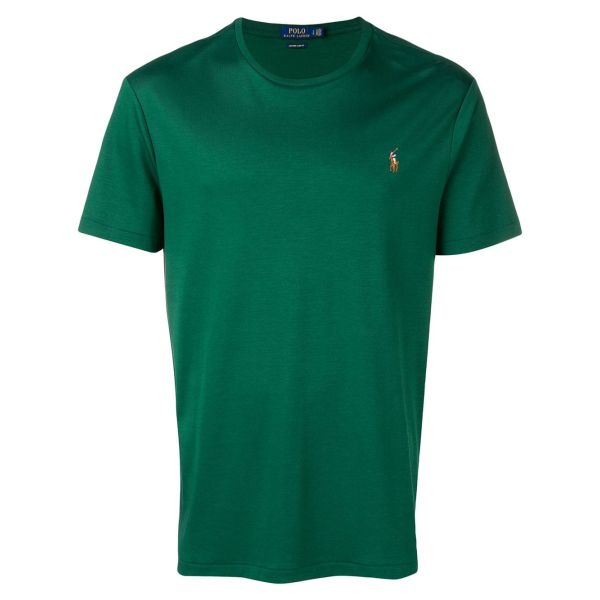 Green Logo Embroidered T-Shirt