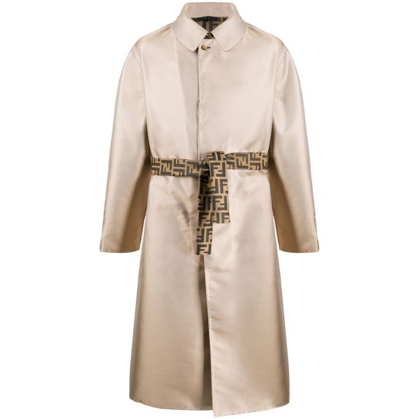 Single-breasted Belted Trench Coat