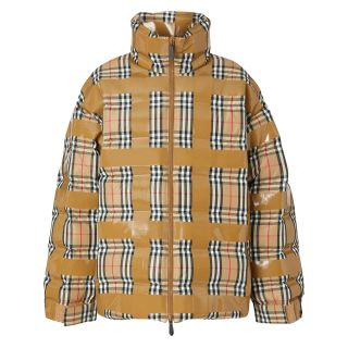 Checked Down Jacket